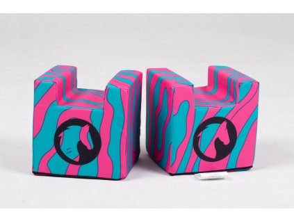 Stojan na kavalety HORSIMO, mini, 2 ks, 20x20x20 cm, pink/turquise