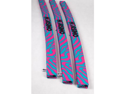 Kavalety mäkké HORSIMO, 3 ks, 2,2 m, 10x5 cm, pink/turquise