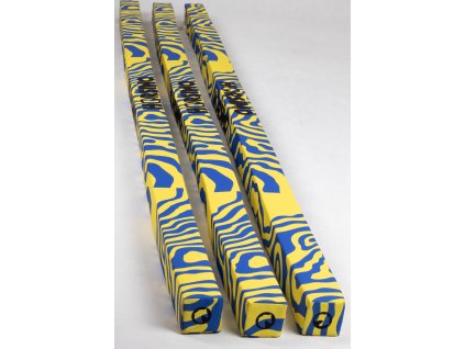 Kavalety mäkké HORSIMO, 3 ks, 3,3 m, 10x10 cm, yellow/blue