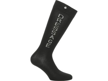 Podkolienky Dressage Equithème, pár, black/white