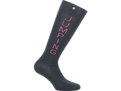 Podkolienky Jumping Equithème, pár, navy/fuchsia