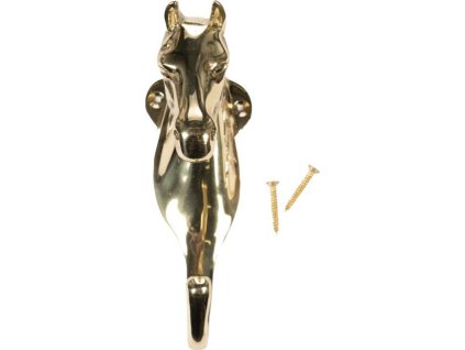 Vešiak na uzdečky Horse head HKM, mosadzný, gold