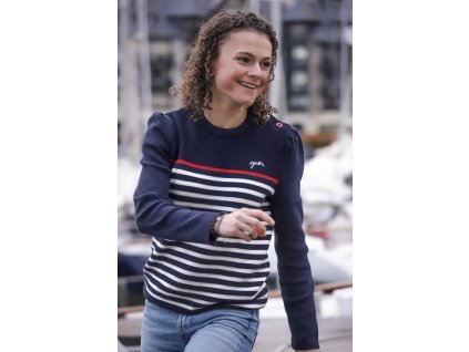 Sveter Maëlle Penelope, dámsky, navy/ecru/red