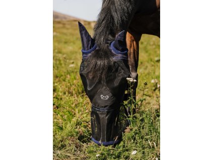 Maska proti hmyzu First Riding World, s ochranou uší a nozdier, navy