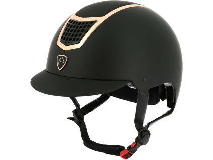 Prilba jazdecká Airy Equithème, black/golden pink