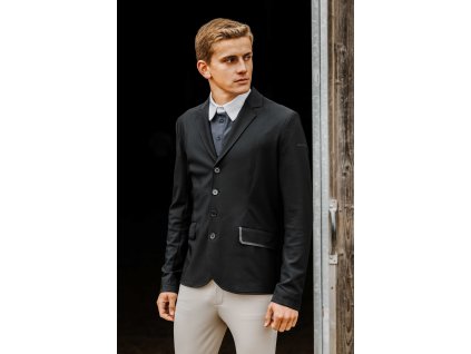 Sako na preteky Budapest Equithème, pánske, čierne