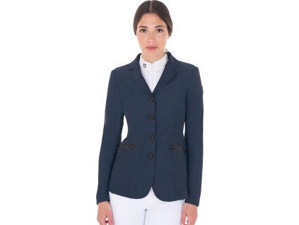 Sako súťažné Perforated Equestro, dámske, navy blazer