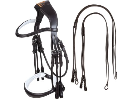 Uzdečka Gioconda Acavallo, kožená, hnedá
