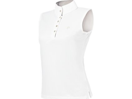 Tričko na preteky Mesh Equithème, bez rukávov, dámske, biele