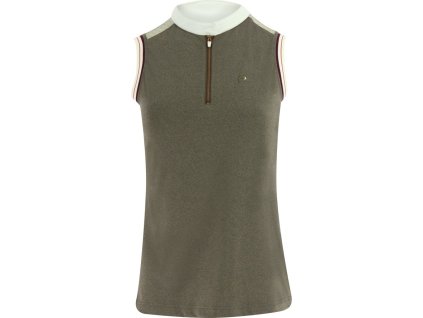 Tričko na preteky Smoff Equithème, bez rukávov, dámske, iron grey