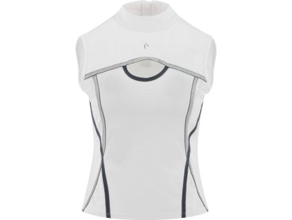 Tričko na preteky Puebla Equithème, bez rukávov, dámske, white/grey