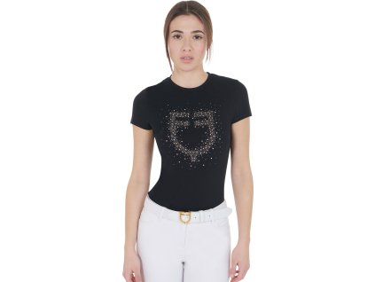 Tričko Diamond Logo EQUESTRO, dámske, čierne