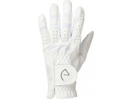 Rukavice jazdecké Grip Equithème, biele