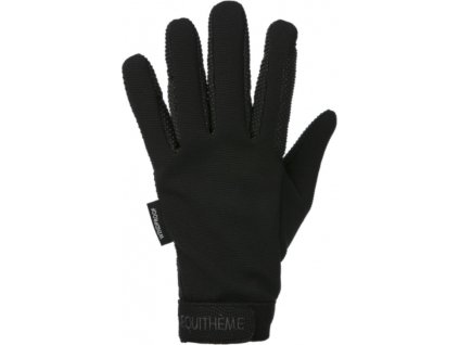 Rukavice jazdecké Knit Equithème, zimné, čierne