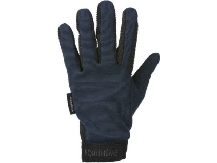Rukavice jazdecké Knit Equithème, zimné, navy