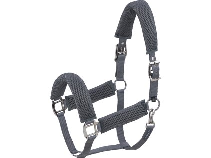 Ohlávka 3D Air Effect BUSSE, čiastočne polstrovaná, grey