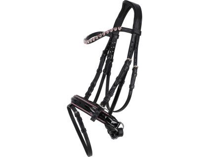 Uzdečka Bixie QHP, pink (Veľkosť SHETTY)