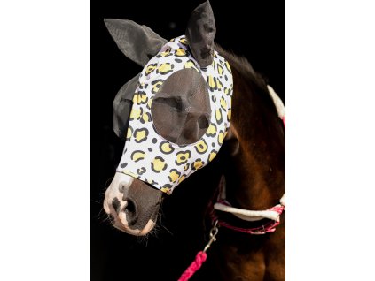 Maska proti hmyzu Horse Mania, s ochranou uší, pink panther