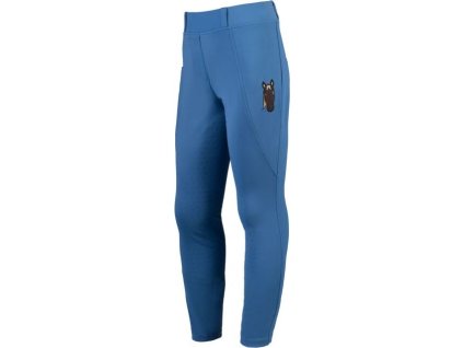 Legíny jazdecké Mia HKM, s gripom, detské, blue