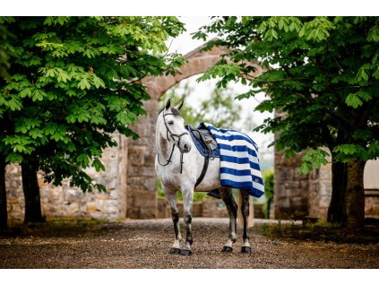 Deka odpocovacia Newmarket Horseware, obojstranná, witney navy