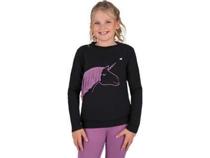 Mikina Lize QHP, detská, black/violet