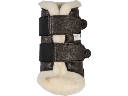 Gamaše drezúrne Comfort Premium II HKM, s barančekom, pár, tmavohnedé