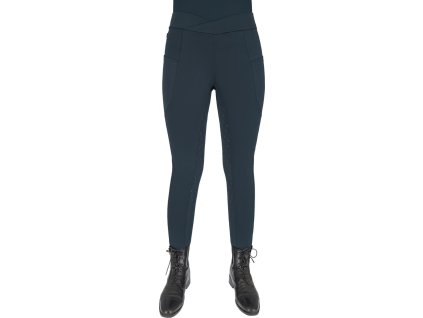 Legíny jazdecké Teddie QHP, s gripom, dámske, petrol blue