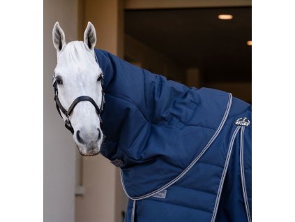 Krčný diel Rambo Optimo, stajňový, 200 g, navy/thunderstorm grey & silver