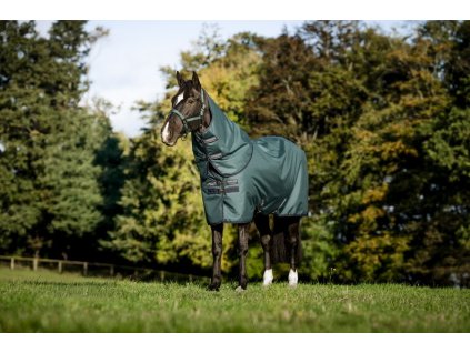 Deka výbehová Amigo Ripstop Plus Pony, s krkom, 100 g, dynasty green/navy & silver