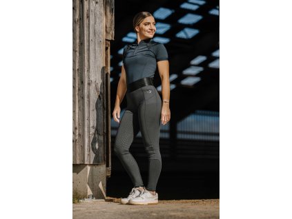 Legíny jazdecké Iris Je t'aime Equithème, s gripom, dámske, čierne