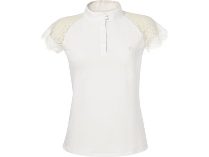 Tričko súťažné Hong Kong Equithème, dámske, biele