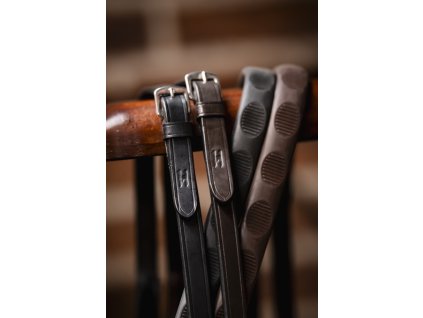 Oťaže Grip Rubber Horseware, hnedé