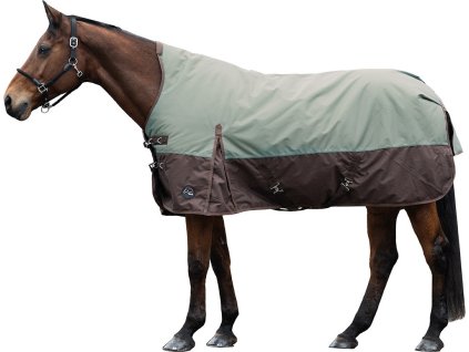 Deka výbehová Norwich HKM, s vyšším krkom, s fleecom, olive green/brown