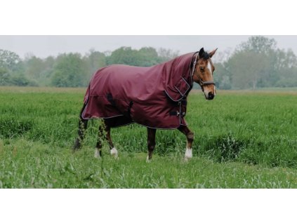 Deka nepremokavá Tyrex Combo Equithème, s krkom, 0 g, burgundy