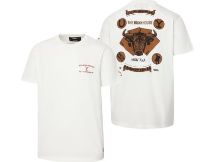 Tričko Yellowstone Stars & Stripes, unisex, biele