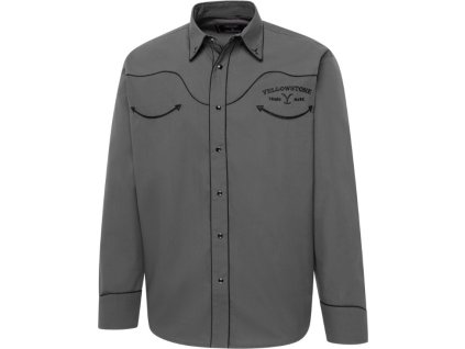Košeľa westernová Yellowstone Stars & Stripes, pánska, grey