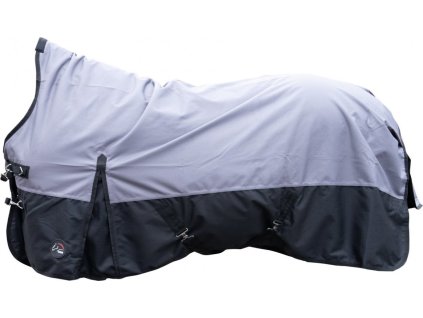 Deka výběhová Glasgow HKM, s vyšším krkem, 300 g, grey/black