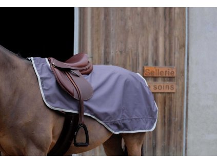 Deka bedrová Tyrex ECO Equithème, s fleecom, nepremokavá, taupe