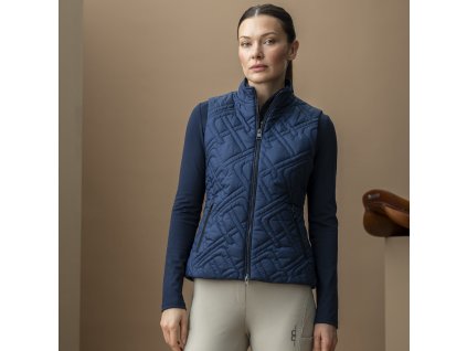Vesta prošívaná Neve Monogram AA, dámská, core navy