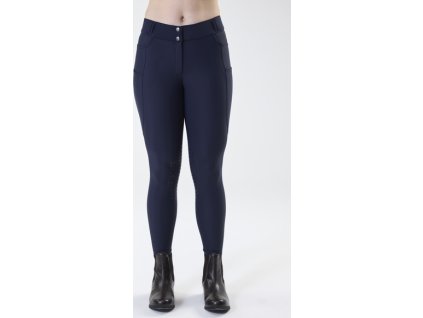 Rajtky jazdecké Flexfit Horseware, s gripom na kolenách, zimné, dámske, core navy