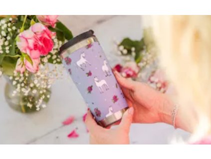 Termohrnček ‘Grey Horse & Roses’ Emily Cole, 450 ml