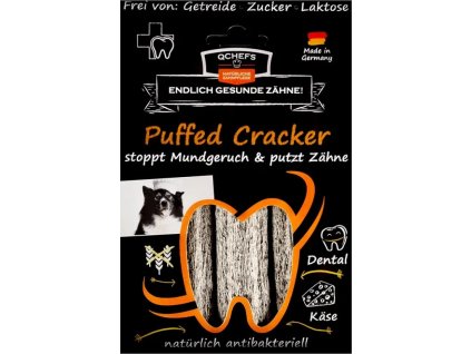 Tyčinky pre psov Puffed Cracker Q-Chefs, dentálne, 75 g