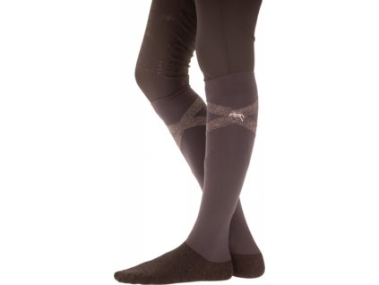 Podkolienky jazdecké Gummy Penelope, 2 páry, grey