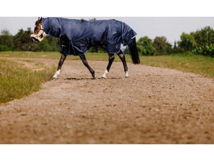 Deka výbehová Classic Equithème, s krkom, 100 g, navy