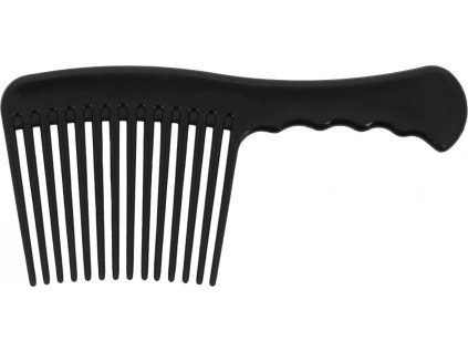Hrebeň plastový na hrivu Soft Hippotonic, čierny