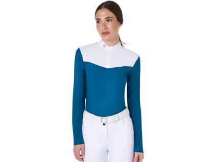 Tričko súťažné Mesh Equestro, dámske, blue coral