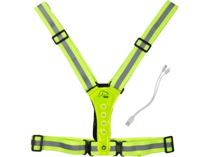 Postroj reflexný HKM, neon yellow