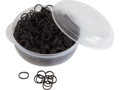 Gumičky do hrivy Hippotonic, 500 ks, čierne