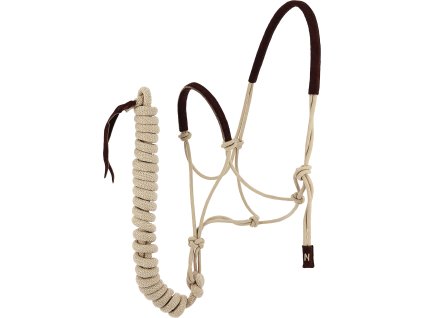 Set povrazovej ohlávky s vodítkom Suède Norton, beige/chocolate