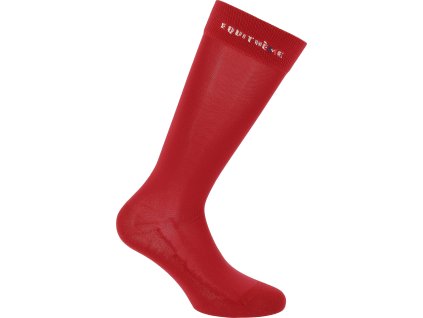 Podkolienky Classic Equithème, pár, red